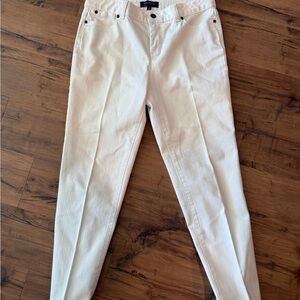 Talbots Women's Cream Straight Leg Jeans